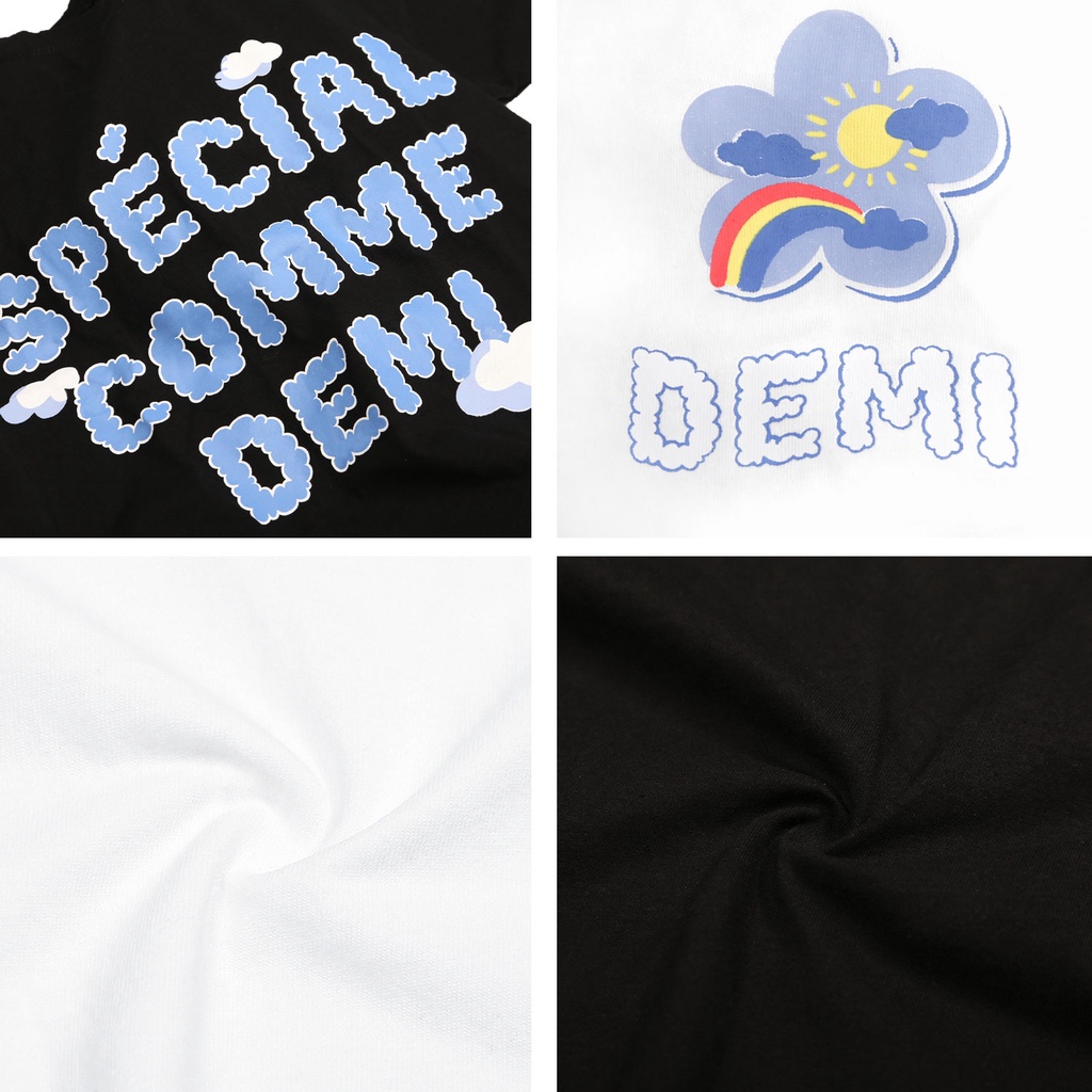 Áo phông nữ form rộng tay lỡ giá rẻ, chính hãng vải cotton thoáng mát local brand DEMI | DE1-T9