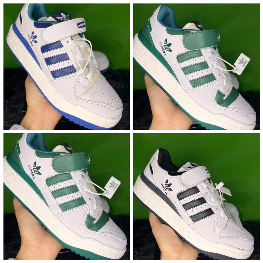 Giày thể thao nam nữ adidas Forum low , Das forum sọc đen, sọc xanh lá, sọc xanh than mới nhất 2022 full box