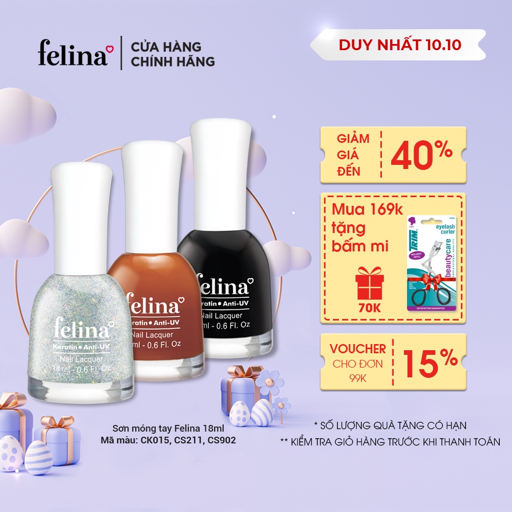 Sơn móng tay Felina 18ml - Màu sắc đa dạng