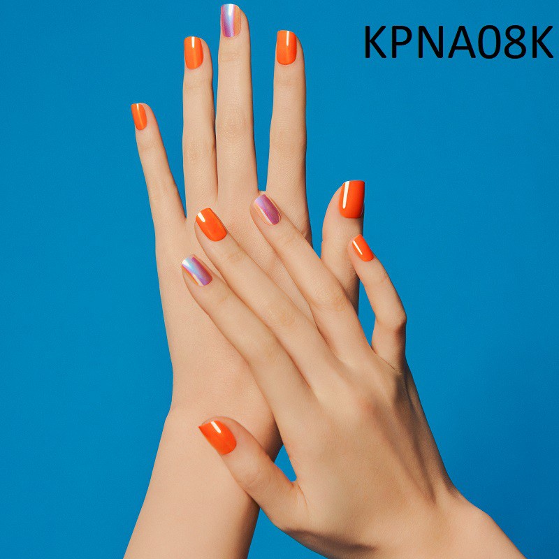 Bộ 30 Móng Tay Gel Tự Dán Press &amp; Go Kiss New York Nail Box - Warm Pink KPNA01K-12K