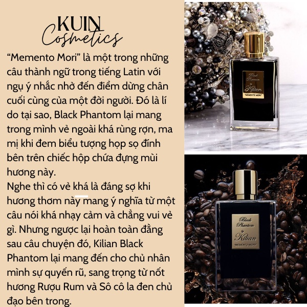 Nước Hoa Nam Kilian Black Phantom Memento Mori EDP 50ml- Đẳng cấp sang trọng, lịch lãm đàn ông.