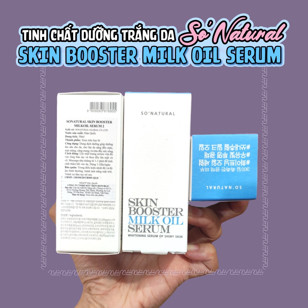 Tinh chất trắng da So Natural Skin Booster Milk Oil Serum