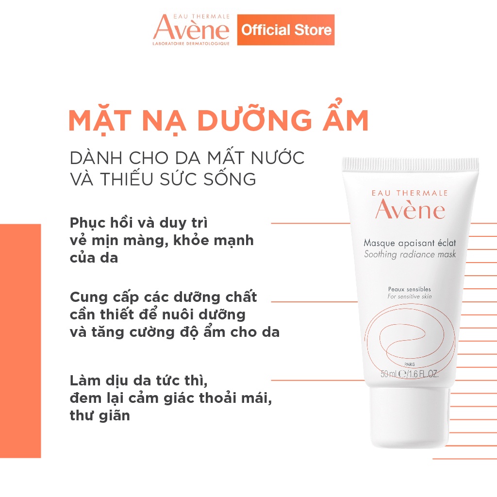 Mặt nạ dưỡng ẩm chuyên sâu AVÈNE SOOTHING RADIANCE MOISTURE MASK 50ml