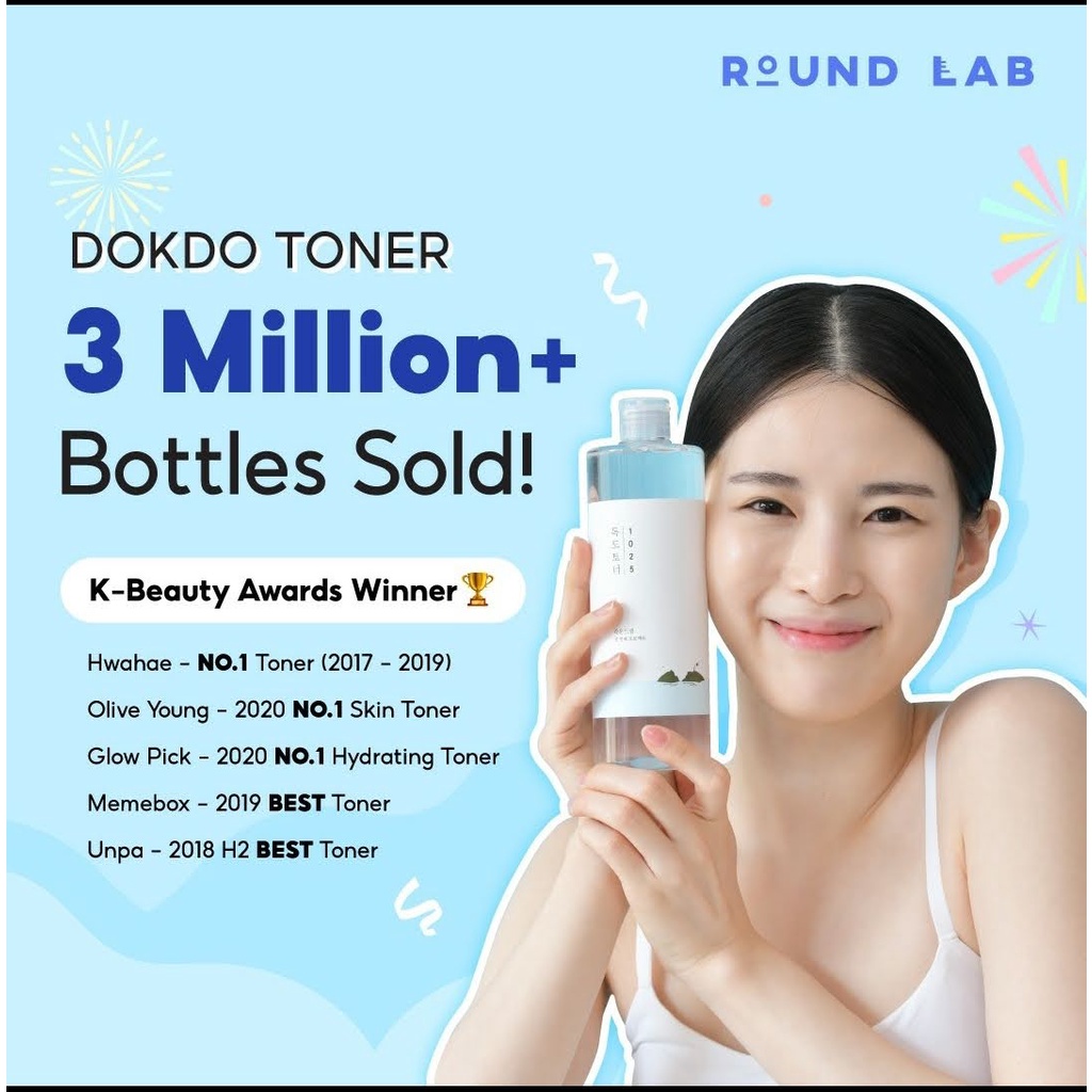Nước hoa hồng Toner Dokdo Roundlab cấp nước cân bằng da ROUND LAB 1025 200ML