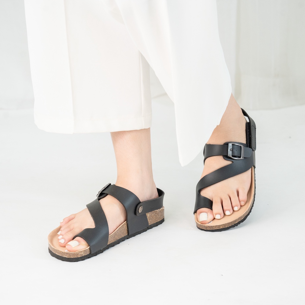 [Lót Chống Nước] PUK20 - Sandal Birken Đế Trấu BIOLINE Official Quai xỏ ngón Da PU cao cấp Unisex Nam nữ