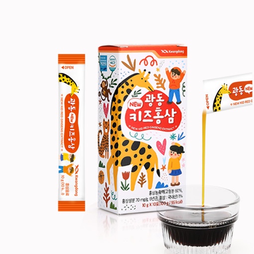 Hộp hồn.g sâm cao cấp cho tr.ẻ Kwangdong New Kids Red Ginseng 10g x 30 gói