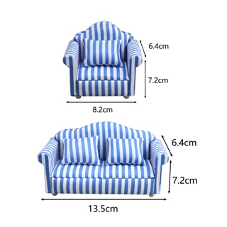 Mô hình ghế sofa bằng gỗ tỉ lệ 1 12 dùng trang trí nhà búp bê - ảnh sản phẩm 6