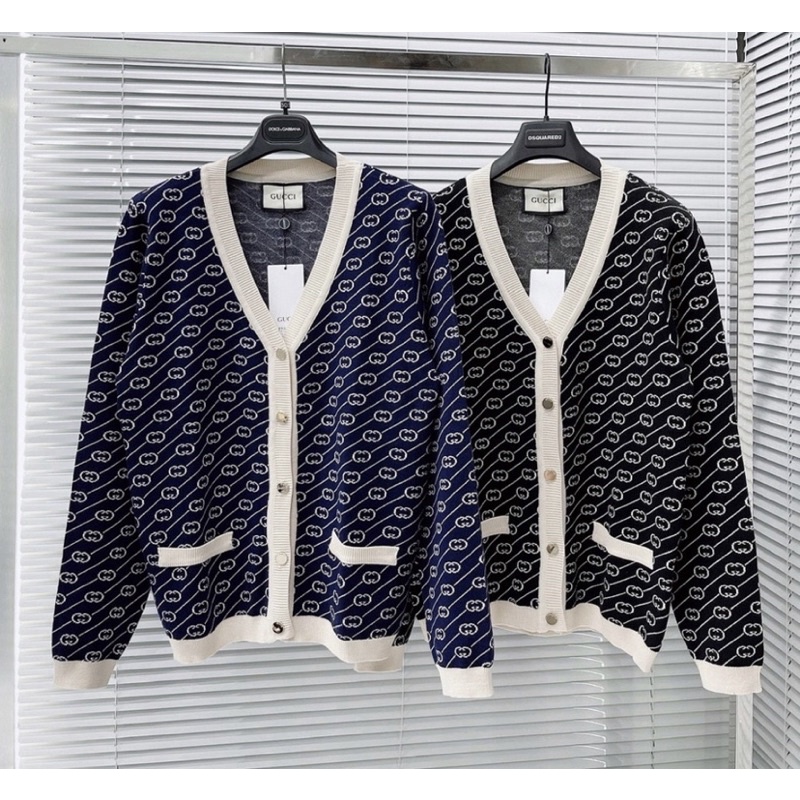 Áo khoác cảdigan nam nữ hoạ tiết GUC.CII 2 màu cực xinhh