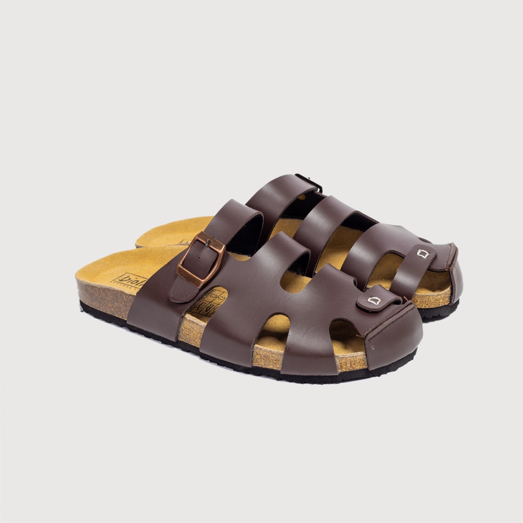 Mã Rọ - Dép Birken Đế Trấu BIOLINE Unisex Nam nữ Quai Rọ Lưới Da PU cao cấp