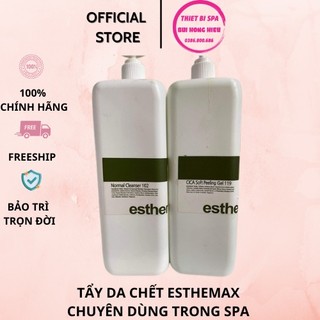 Tẩy da chết esthemax cica soft peeling gel 119, chai 1000ml cho spa, dành cho da mỏng da nhạy cảm chăm sóc phục hồi da