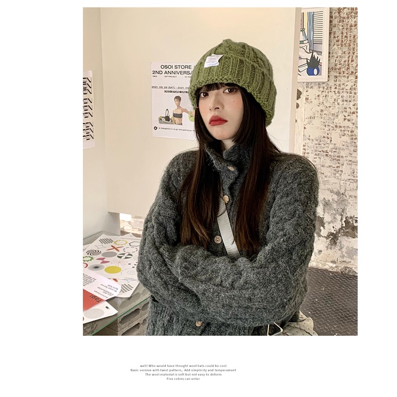 Mũ len vặn thừng siêu ấm phong cách ulzzang unisex giá rẻ nhiều màu - Nalita shop