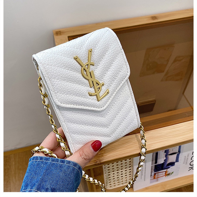 Túi Nhỏ Đựng Điện Thoại Di Động Dạng Phong Bì Đơn Giản Mẫu Mới Năm 2021 Cho Nữ Túi Đeo Chéo Phối Dây Xích Thiết Kế Nhỏ Gọn Thời Trang