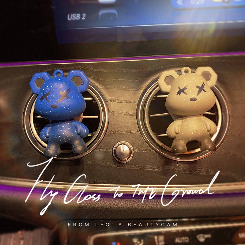 Phụ kiện kẹp cửa gió điều hòa khuếch tán tinh dầu xe hơi trang trí hình gấu violent cho nam I5YV