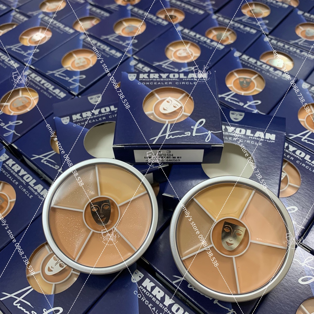 Kem che khuyết điểm/ bảng triệt sắc Kryolan - Concealer Circle sẵn 2 màu
