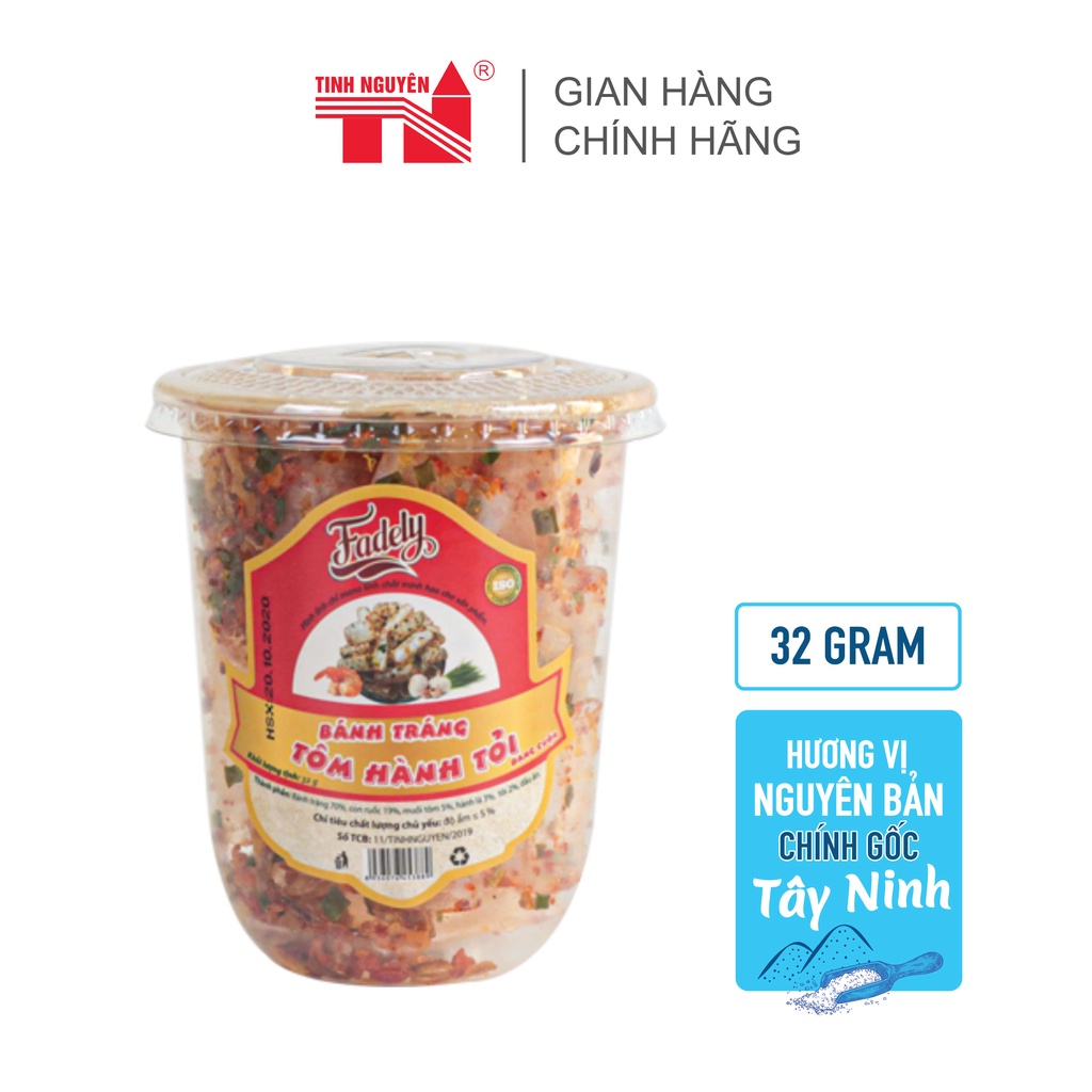 Bánh Tráng Fadely Tôm Hành Tỏi (32g)