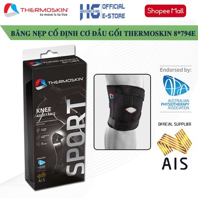 Băng nẹp cơ đầu gối phòng chấn thương khi chơi thể thao hoặc hoạt động mạnh THERMOSKIN | Bảo hành 6 tháng