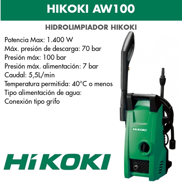 Máy phun xịt áp lực cao 1400W Hikoki (Hitachi) AW100