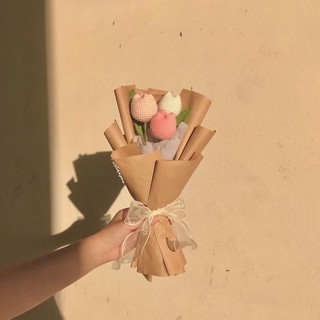 Hoa Tulip Len Handmade
