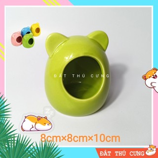 Nhà ngủ hamster hình gấu lớn chất liệu sứ làm mát tốt