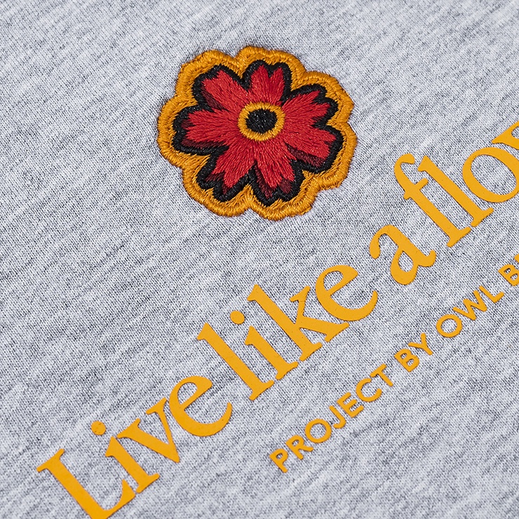 Áo thun nữ Owlbrand Flower/Xám