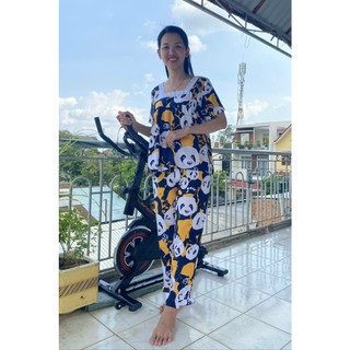 Bộ lanh mặc nhà, đồ bộ tole nữ SHOP5SAO babydoll quần dài cổ vuông (50-69kg)
