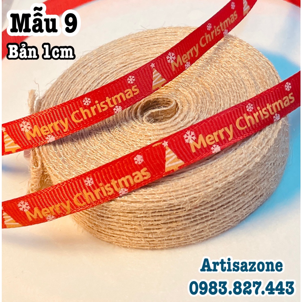 Ruy băng trang trí Noel, Giáng sinh - Dài 02 mét