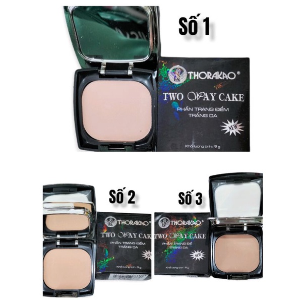 PHẤN TRANG ĐIỂM TRẮNG DA THORAKAO 9G   kiềm dầu tốt,tạo lớp phủ  mỏng, nâng tông giúp da trắng sáng