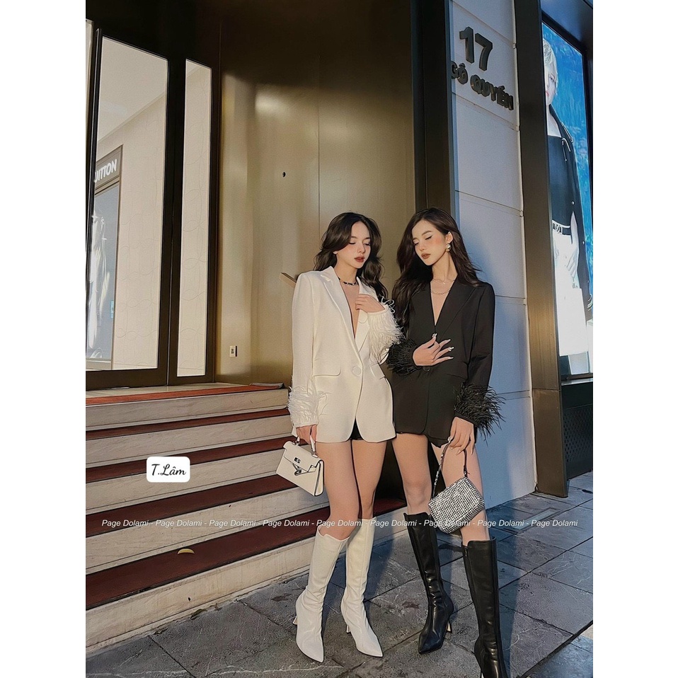 Áo vest tay lông siêu sang