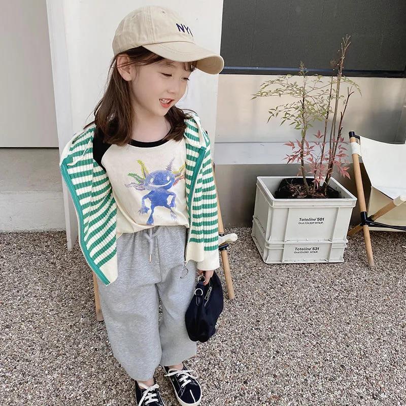 Áo Khoác Có Nón Họa Tiết Kẻ Sọc Thời Trang Xuân Thu 2022 Cho Bé Gái