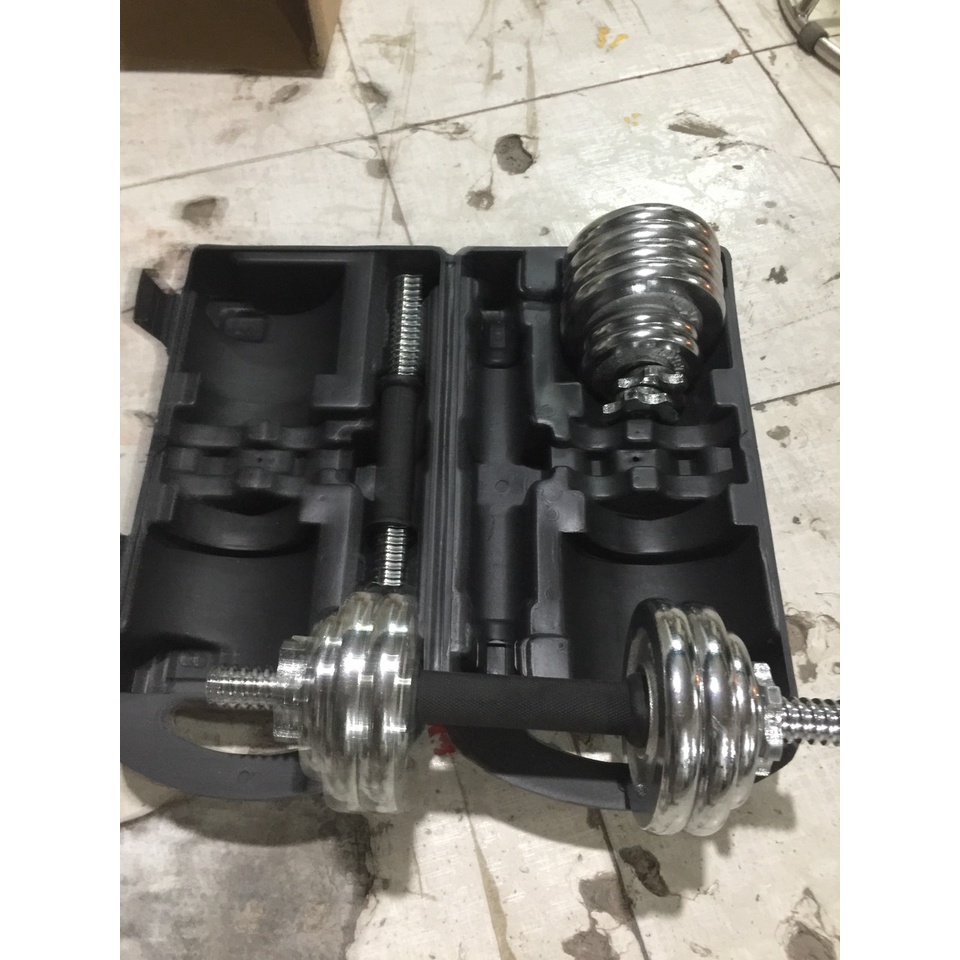 Tạ tay tháo lắp mạ crôm hộp 20kg