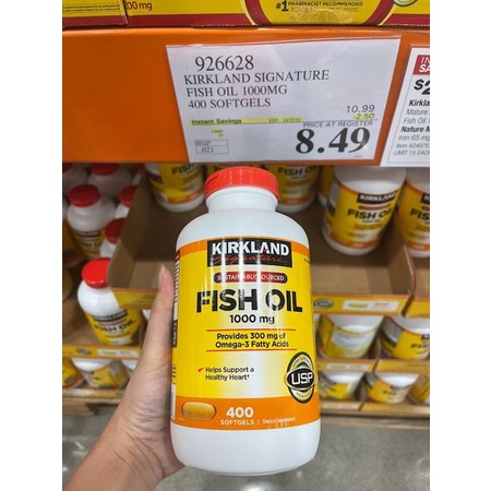 Viên uống bổ sung Omega-3 Kirkland Fish Oil 400 Viên 1000mg