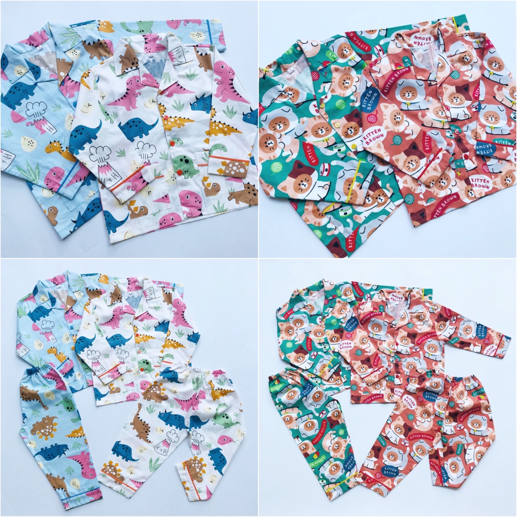 Pijama dài cho bé vải Thô cotton mịn đẹp hút mồ hôi hình ảnh đẹp sắc sảo size cho bé 1-9 tuổi 10-40kg