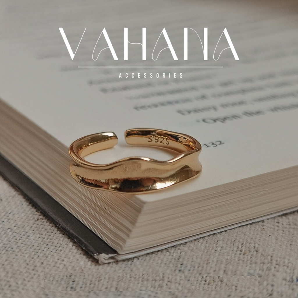 Nhẫn bạc S925 mạ vàng Caelyn Ring - Vahana Accessories