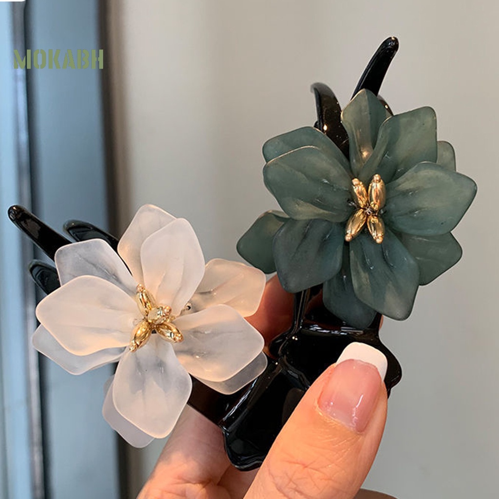 Kẹp Tóc Càng Cua Bằng Acrylic Màu Sắc Tươi Sáng Chống Rơi Phong Cách Hàn Quốc Cho Nữ