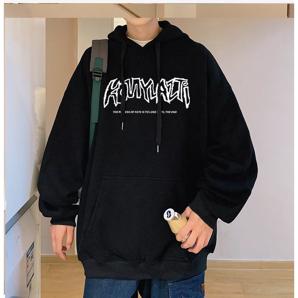 Áo hoodie Dáng Rộng Có In Chữ Thời Trang Phong Cách Hàn Quốc Cho Nam / Nữ