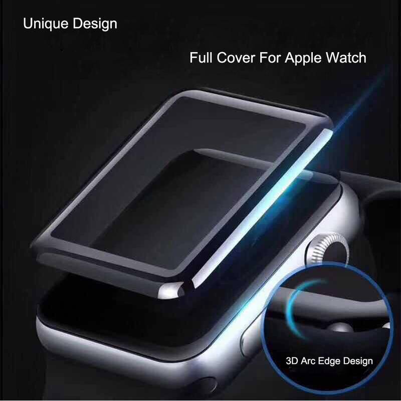 Kính Cường Lực 9H Viền Cong 3D Bảo Vệ Màn Hình Đồng Hồ Thông Minh Apple Watch Series 8 7 6 SE 5 4 3 2 1 iWatch 41mm 45mm 44mm 40mm 42mm 38mm