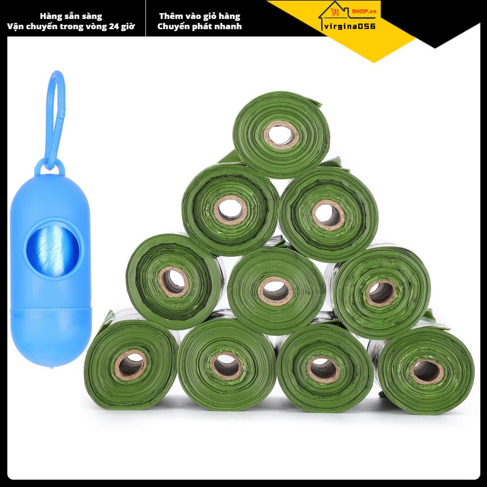 Virgina056 Túi đựng rác 10 cuộn có thể phân hủy được cho vật nuôi thơm làm sạch Sản phẩm