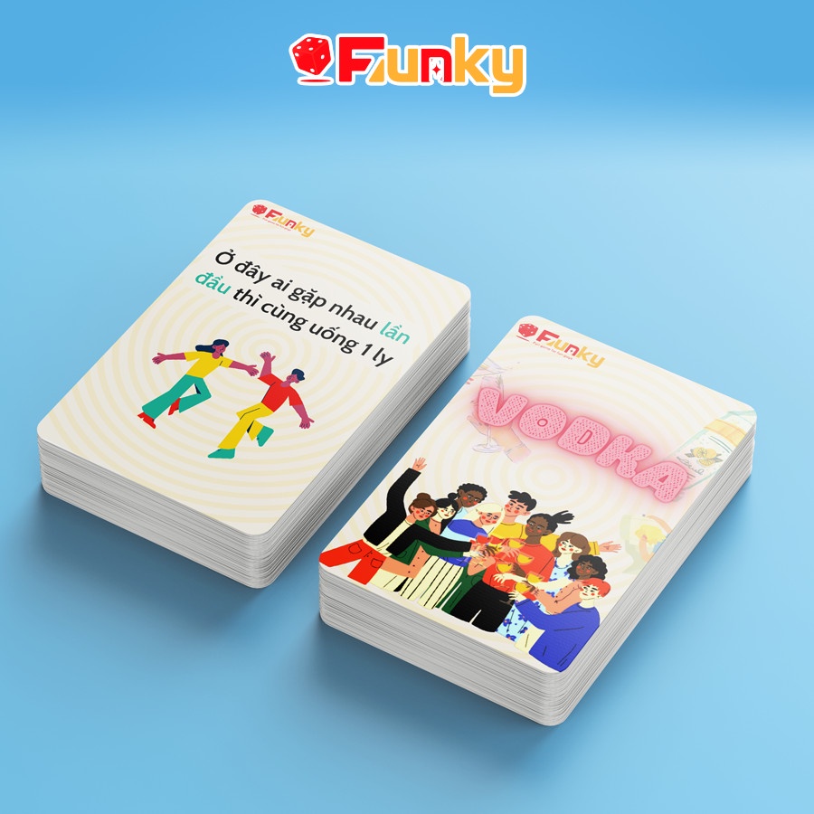Bộ Bài Thử Thách Trên Bàn Nhậu, Phiên Bản Vodka 7Funky - Board Game, Drinking Game 18+ Say Quên Lối Về Cho Nhóm Bạn