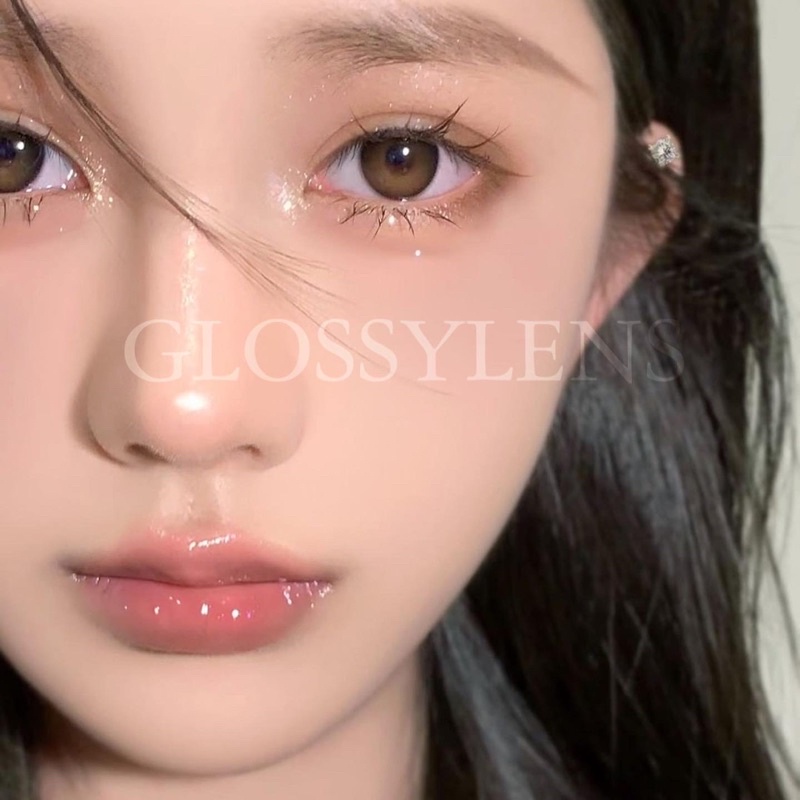 Kính áp tròng ME BROWN Lens | Size giãn nhẹ HSD 3tháng. Giá 1 đôi tặng khay @glossylens.vn