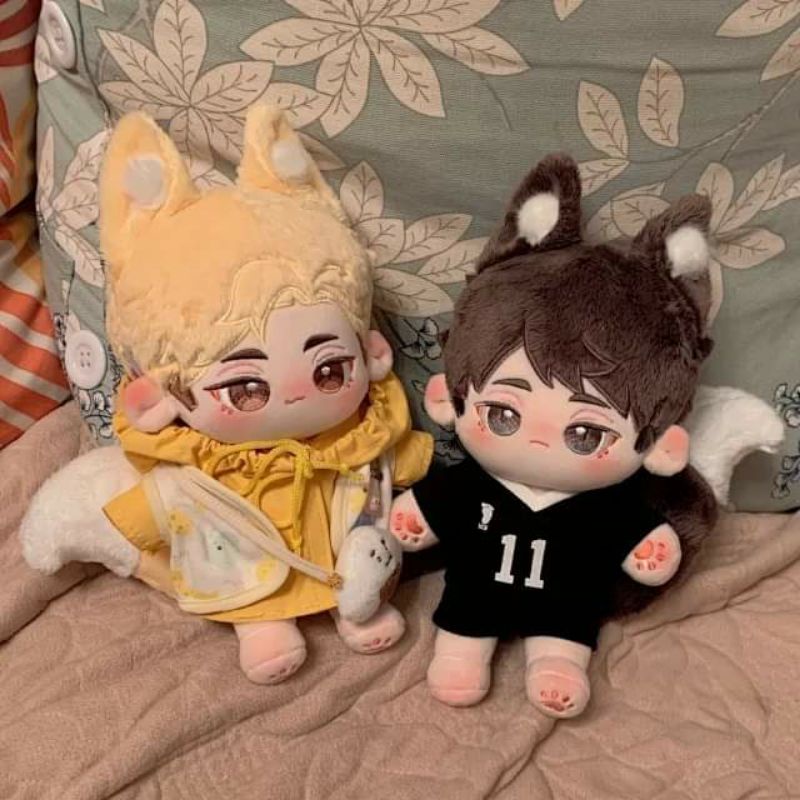 Anh em Miya, Atsumu, Osamu, Haikyuu - doll bông 20cm kèm đuôi, sticker Atsumu có xương