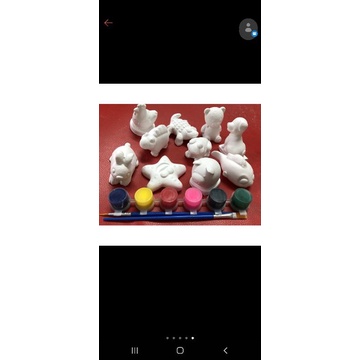 Tô tượng 10 con loại 5cm kèm 6 màu và 1 cọ