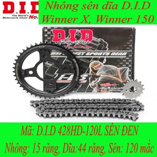 Nhông sên dĩa did xe winner x/150 sên đen