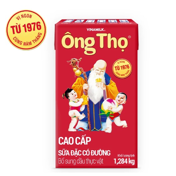 Combo 2 hộp Sữa đặc có đường Ông Thọ đỏ - Hộp giấy 1284g