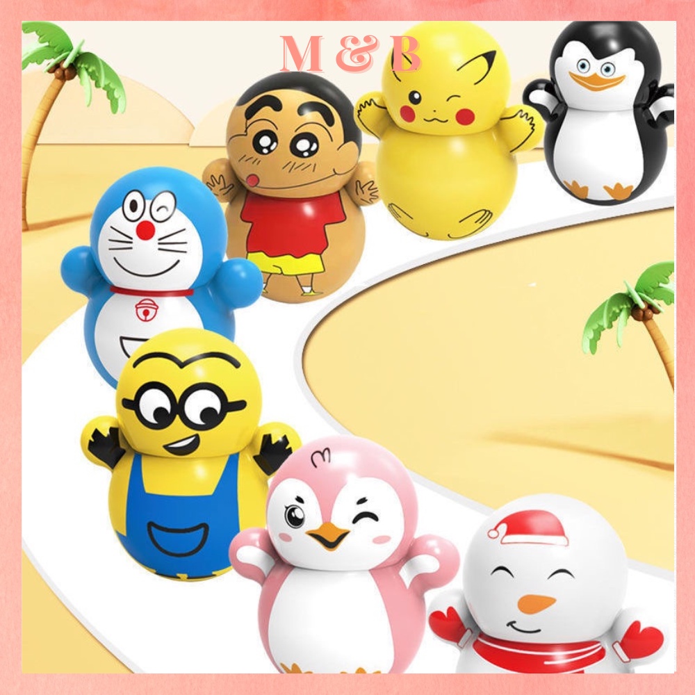 Lật đật mini, đồ chơi lật đật mini cho bé cute dễ thương kiểu dáng Squid game Doremon Pikachu Phi hành gia đáng yêu