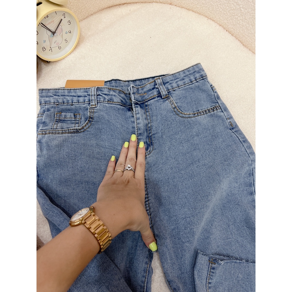 Quần jean nữ ống đứng bazic chất bò co giãn tốt phong cách Ulazzang-Minxy shop