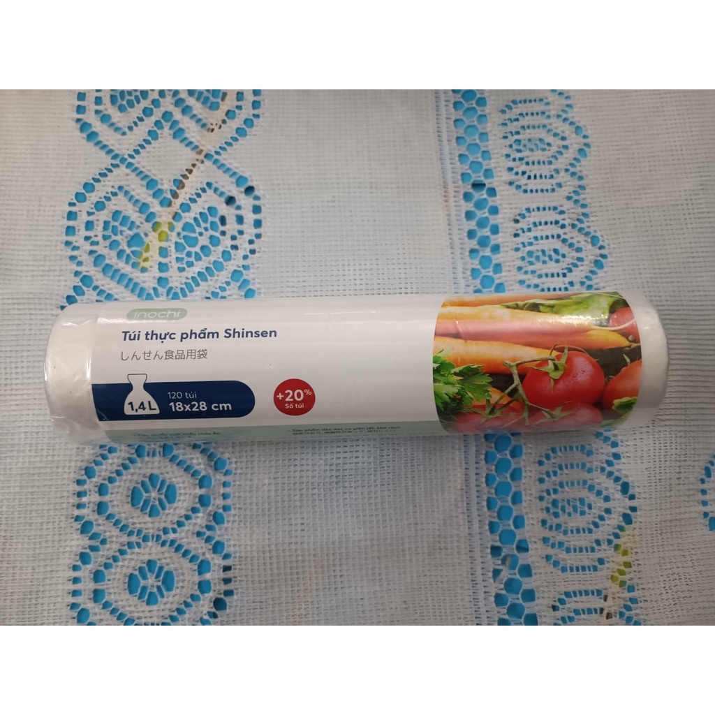 Túi Đựng Thực Phẩm Shinsen 3L Inochi hàng xuất Nhật Bản 120 túi 25x35cm Không mùi hôi, không hóa chất, khó rách