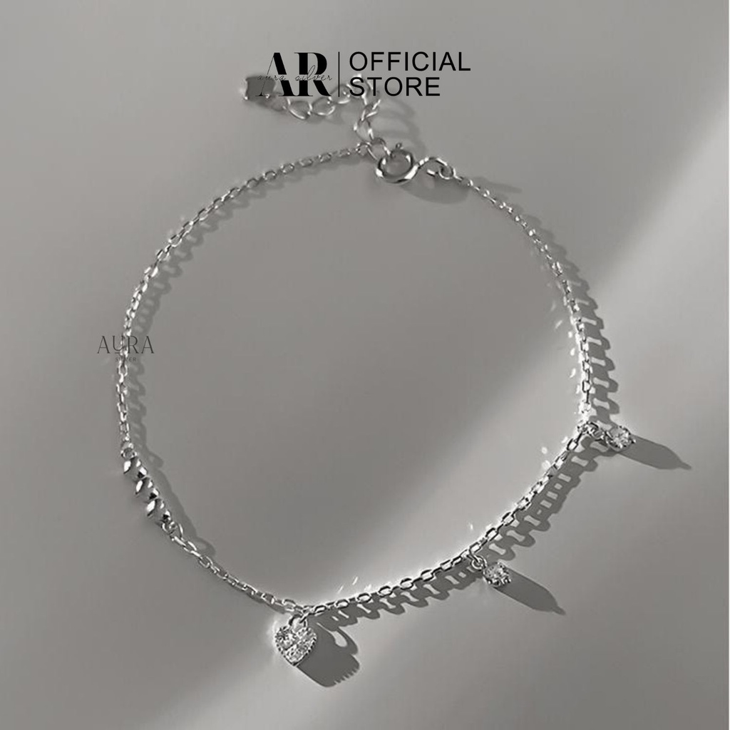 Vòng tay bạc nữ Hemia dễ thương-AURASILVER-LT06