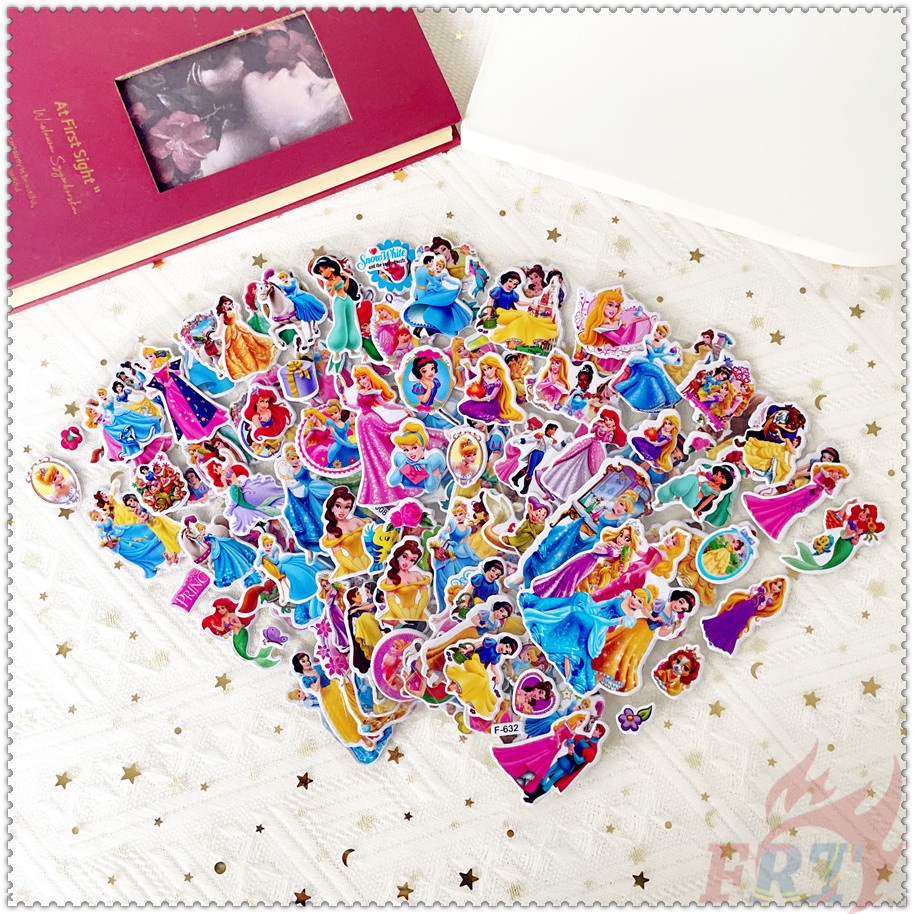 ▶ 5 Tấm Hình Dán Khen Thưởng Công Chúa Disney Q-3 ◀ Miếng Dán PVC 3D Chống Thấm Nước Chất Lượng