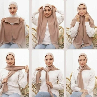 Image of Hijab Triangle Instant jersey oval premium Adult/segi3 Instant non pet