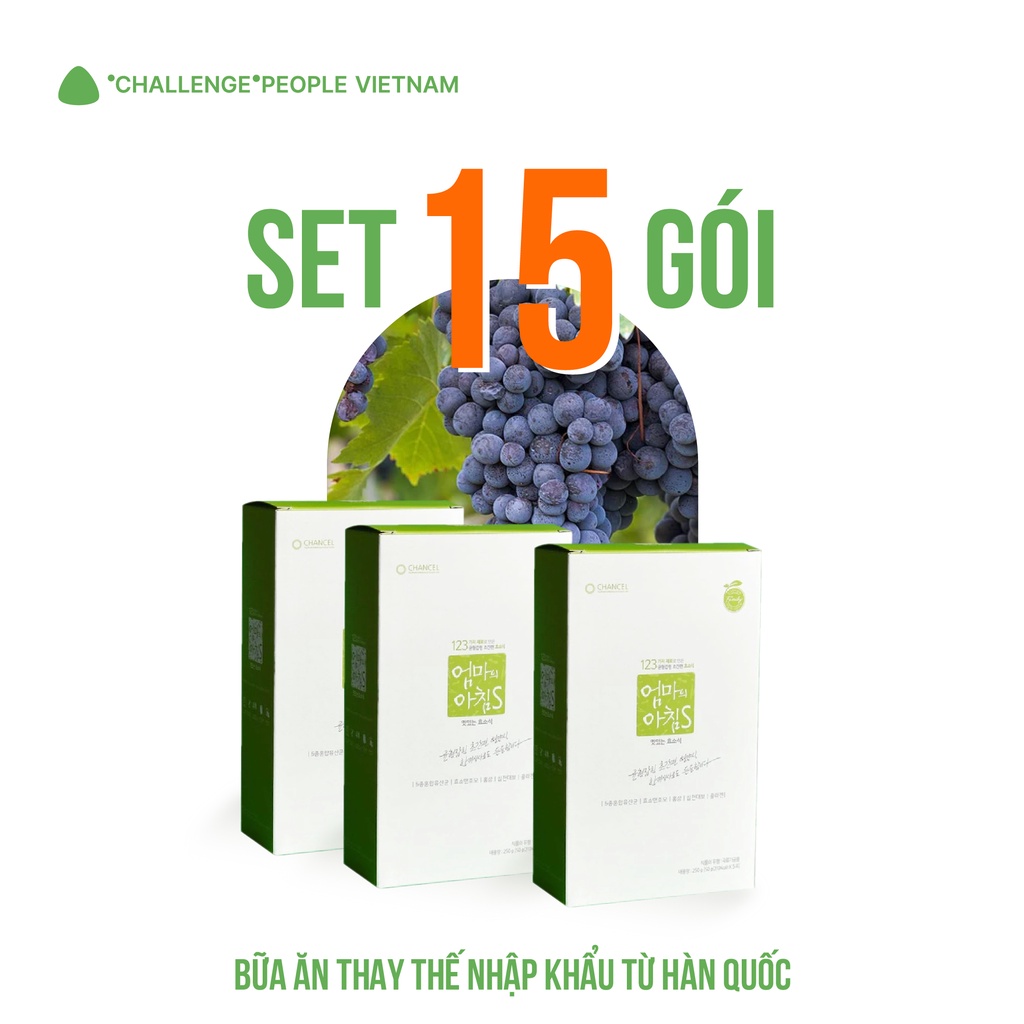 Set 15 Gói Bữa Ăn Thay Thế Cao Cấp Nhập Khẩu Hàn Quốc, Thức Uống Dinh Dưỡng Duy Trì Năng Lượng Challenge PeoPle Việt Nam